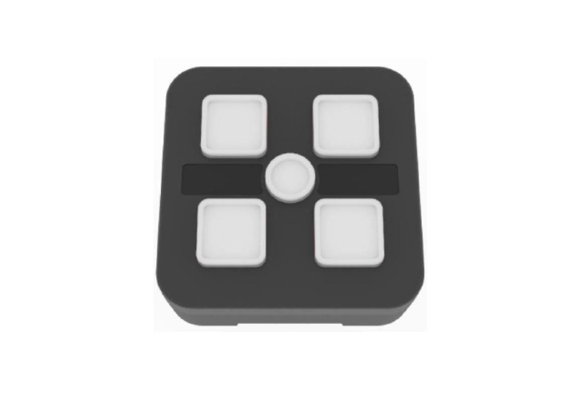 SCATOLA CON 5 PULSANTI, 4 PROGRAMMABILI + 1 ON/OFF 12/24V